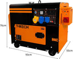 Générateur diesel silencieux monophasé 6 kVA 230 V avec ATS intégré