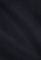 Veste à capuche bleu marine en laine et coton