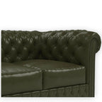 Nismaaya Base Traditional Chesterfield 2 Seater Sofas Bottle Green