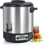 Stérilisateur De Bocaux Électrique Cuve Inox Avec Écran Lcd Robinet Et Minuteur 31l 2000w - STERI PRO INOX XL LCD
