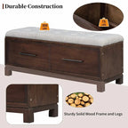 Shoe Bench with Removable Cushion and Hidden Storage for Entryway and Living Room Organization