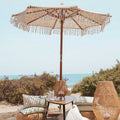 Sombrilla hecha de macramé BINIBECA para exterior ø210x229cm