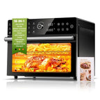 Mini four professionnel - Four a air, 30L/21 Programmes/30-230℃,  Lumière intégrée, Cavité et plateaux en acier inoxydable