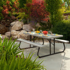 Lifetime Mesa de Picnic Plegable de 6 Pies, Color Yeso (Putty), 22119