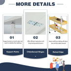 Height Adjustable Craft Table with Storage Shelves, Mobile Folding Cutting Table for Home Office Sewing Room Craft Room
