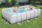 Bestway Ensemble de piscine rectangulaire Power Steel 404x201x100 cm