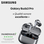 Buds3 Pro, Écouteurs sans Fil, Réduction Active de Bruit, Bluetooth, Argent, Audio 360, AI, Chargeur Secteur Inclus, (Version FR)