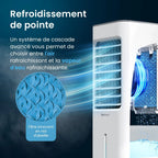 Pro Breeze Rafraîchisseur d'Air Portable 5L, Ventilateur, Humidificateur, 3 Vitesses, Oscillation Automatique, Minuterie, Télécommande - Refroidisseur d'Air par évaporation Mobile et Puissant