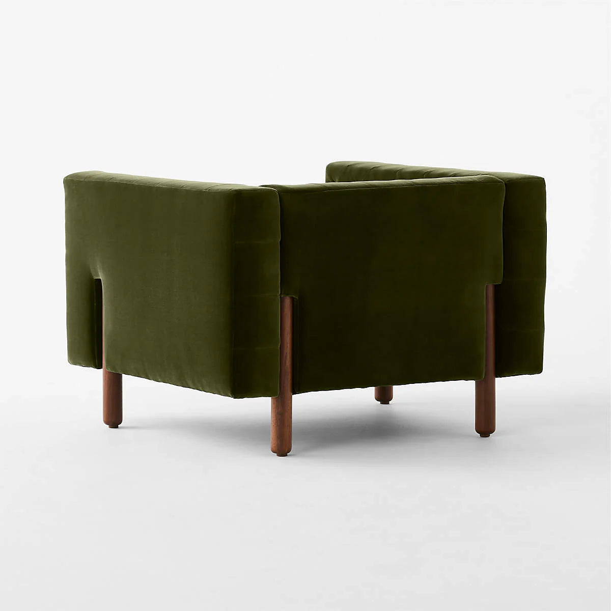 Akuna 1 Seater Teak Wood Fabric Sofa