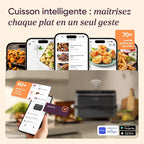 COSORI Air Fryer 10L Twinfry, Friteuse sans Huile Double Résistance, Airfryer à Dual Zone Avec Séparateur Amovible, 5-en-1, Grande Capacité, Cuisson optimale, 40℃-240℃, Contrôle Smart via App