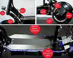 MAXX Patinete Eléctrico para Adultos de Ultra Alta Velocidad 60 MPH, Plegable | Motor Dual de 5000W | Batería de 60V / 38.5Ah | Autonomía de 133 km | Pendientes de hasta 30°