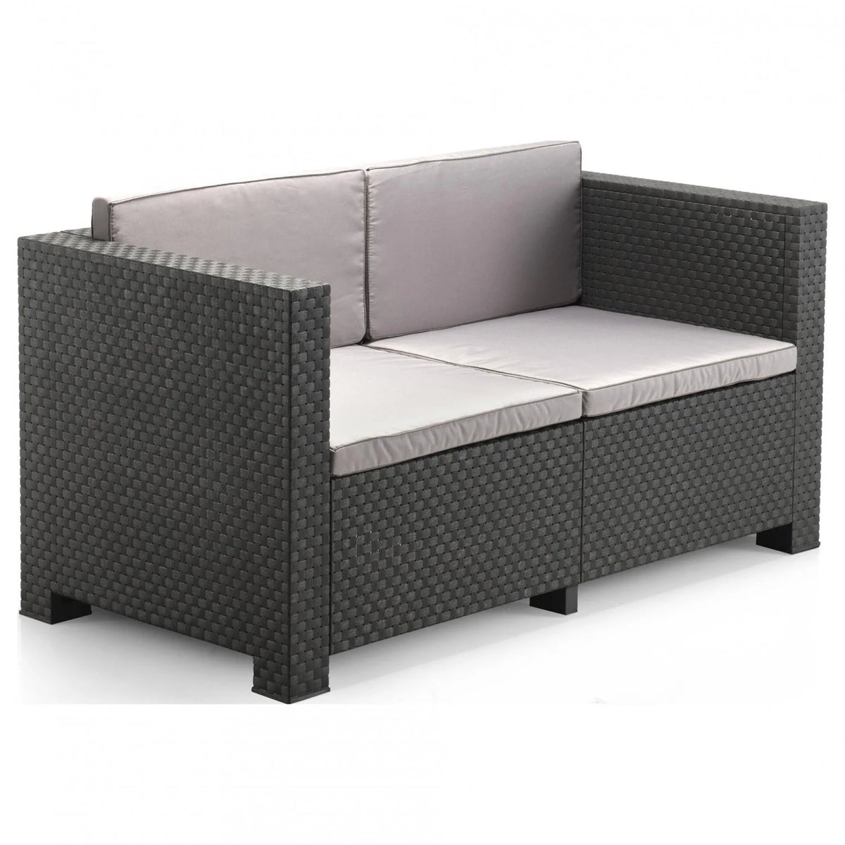 Conjunto de Jardín Sofá + 2 Sillones + Mesa de Centro, Diva Confort - Wengué