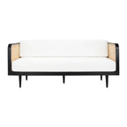 Lia Solid Teak Wood & Rattan 3 Seater Sofa