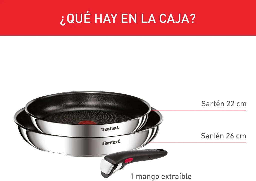 Tefal Ingenio Emotion Set of 3 Frying Pans 22/24/28 cm + 3 Saucepans 16/18/20 cm + Stew Pot 24 cm + Wok 26 cm + 12 Accessories | Induction Safe, Non-Stick, Dishwasher and Oven Safe