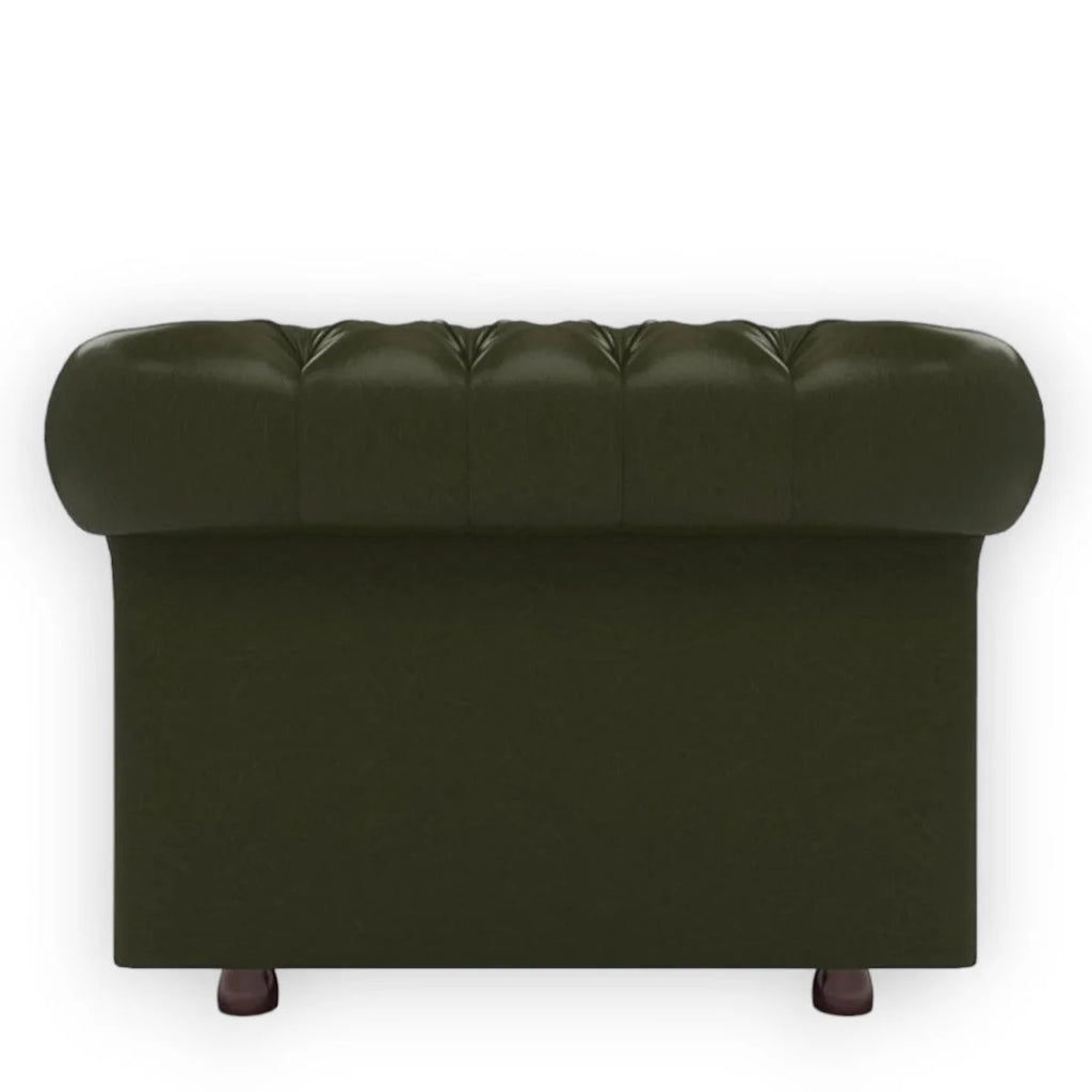 Nismaaya Base Traditional Chesterfield 1 Seater Sofas Bottle Green