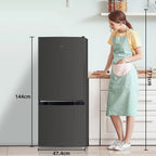 CHIQ Réfrigérateur congélateur bas FBM157L42 157L (109+48), Largeur 47cm, Low frost, 39 db, Portes réversibles, 12 ans de garantie sur le compresseur
