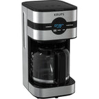 Cafetière numérique 10 tasses, acier inoxydable noir, programmation de l'infusion, pause et service automatiques