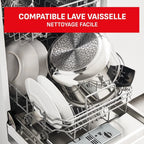 SEB Cocotte-minute 9L, 7 à 10 personnes, Induction, Cuisson plus rapide saine, Fabrication française, Garantie 10ans, Éco-conçue, Système de sécurité, Livre recettes, Authentique Eco-Design P0534900