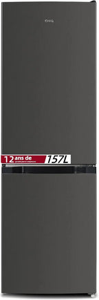 CHIQ Réfrigérateur congélateur bas FBM157L42 157L (109+48), Largeur 47cm, Low frost, 39 db, Portes réversibles, 12 ans de garantie sur le compresseur