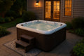 Jacuzzi extérieur 200 cm acrylique marron/blanc 6 places