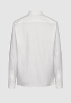 Chemise à col tulipe en popeline de coton blanc
