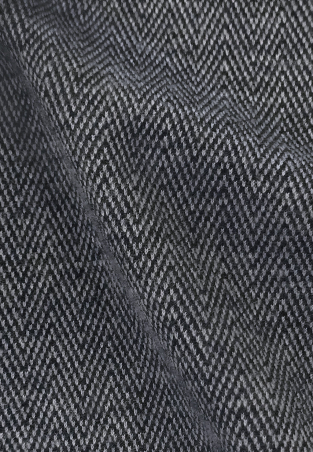 Pantalon à chevrons en laine et coton