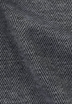 Veste à chevrons en laine et coton et col en maille