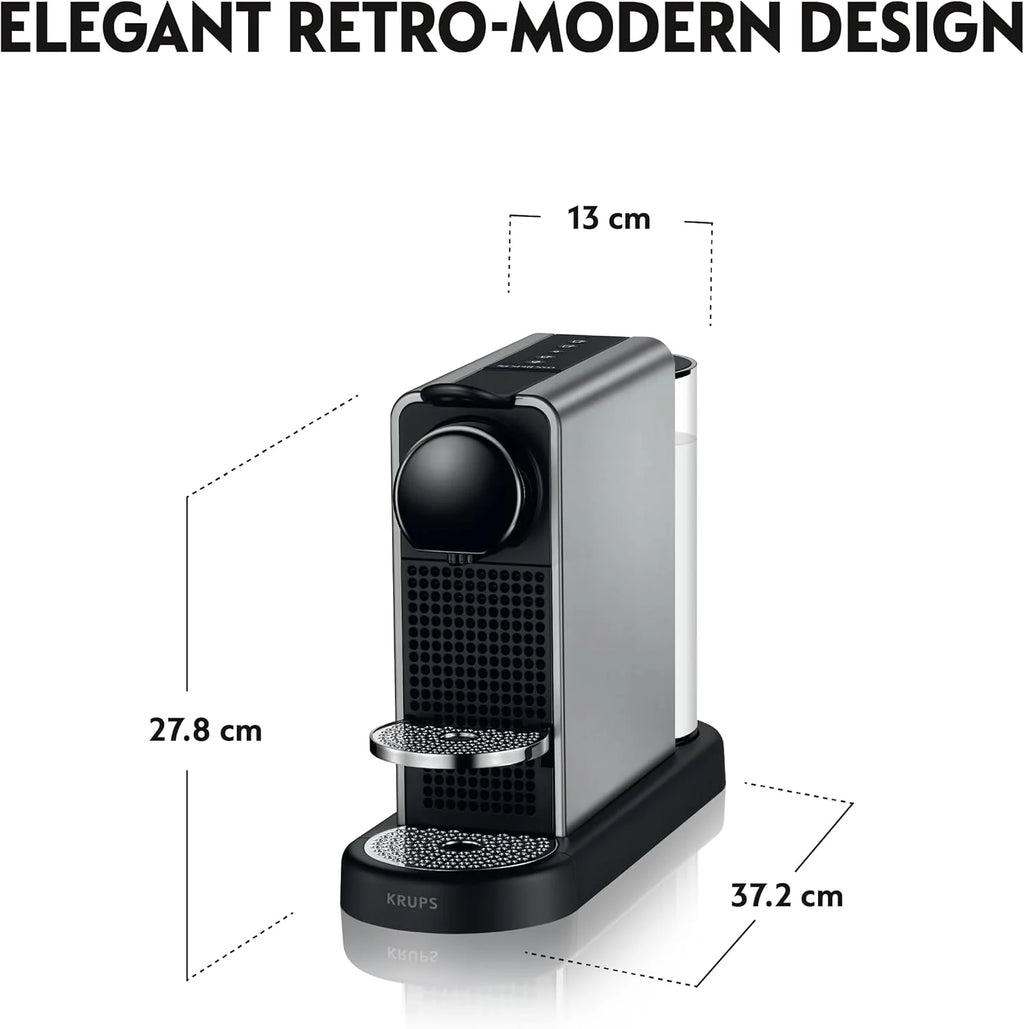 Machine à Café Nespresso Krups Citiz Platinum Titane Cafetière Dosettes YY5077FD