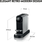 Machine à Café Nespresso Krups Citiz Platinum Titane Cafetière Dosettes YY5077FD