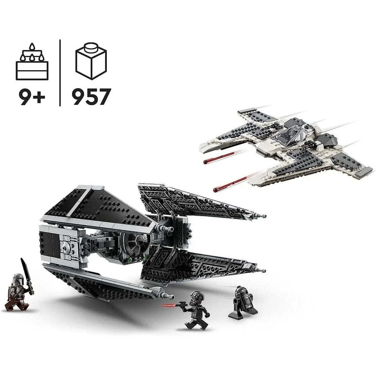 LEGO Star Wars Mandalorian Fang Fighter vs TIE Interceptor 75348
