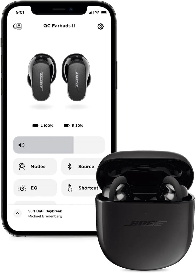 QuietComfort Earbuds II, Écouteurs sans Fil, Bluetooth, écouteurs à Réduction, avec Une Réduction de Bruit et Un Son Personnalisés, Noir