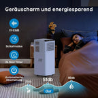 Climatiseur Mobile 7000 BTU, Mobile Klimageräte Avec Tuyau d’évacuation, Climatiseur Mobile Silencieux