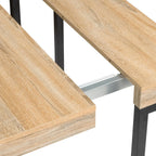 IDMarket - Table Console Extensible Toronto 10 Personnes 235 cm Design Industriel