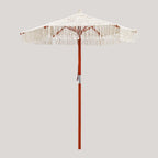 Sombrilla hecha de macramé BINIBECA para exterior ø210x229cm