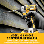 DEWALT - Pack 5 outils XR 18V, 1 perceuse-visseuse, 1 visseuse à chocs à 3 vitesses, 1 scie sauteuse, 1 scie circulaire, 1 lampe LED, 3 batteries 5Ah, 1 chargeur et 2 coffrets TSTAK, DCK551P3T-QW