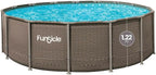 FUNSICLE Piscine Tubulaire Ronde Marron Ø4,57m x h1,22m
