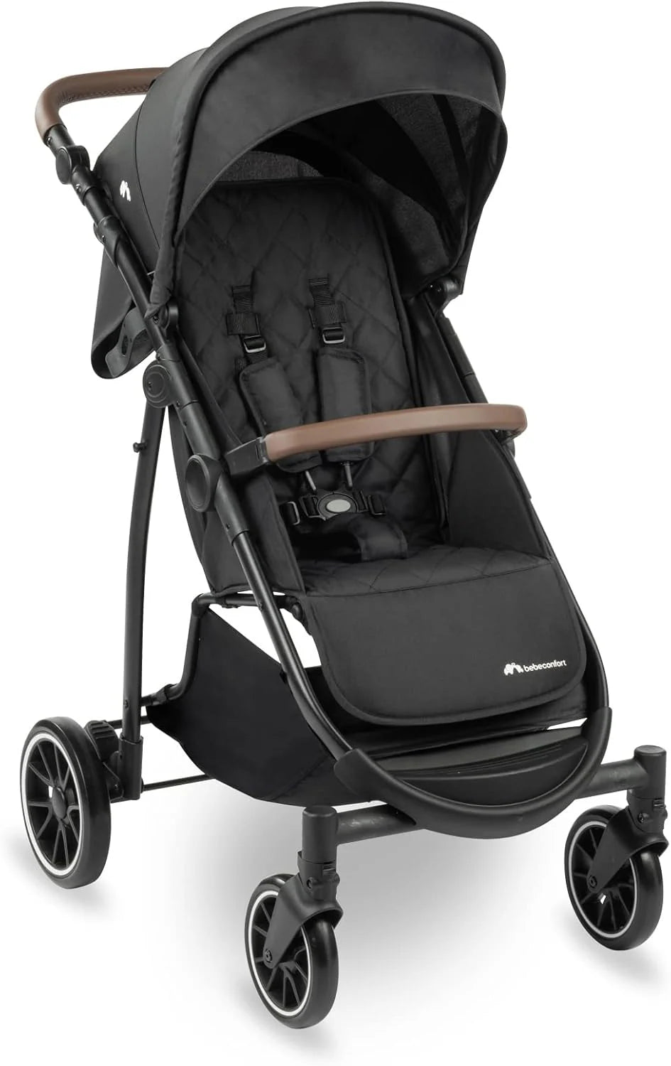 Bebeconfort Ingenious, Poussette canne compacte, Poussette confort avec position allongée , De la naissance à 4 ans env., Jusqu'à 22 kg, Major Black