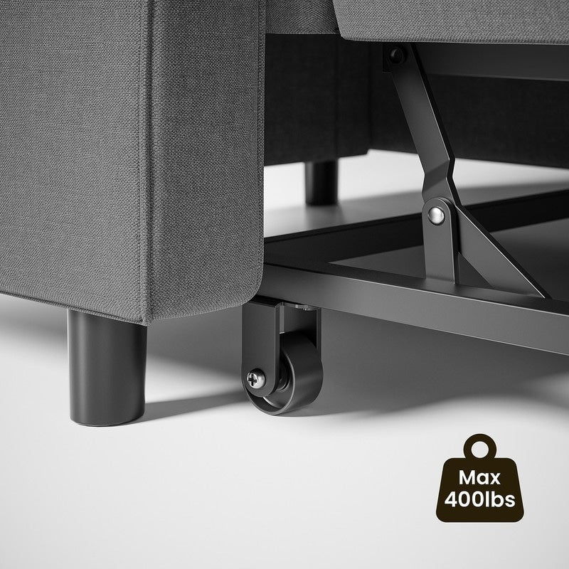 3-in-1 Adjustable Sleeper Sofa Bed, Pull Out Chair Sofa, Convertible Folding Bed for Living Room