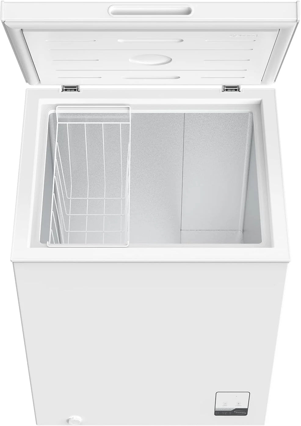 Congélateur coffre CHiQ 142L, 63,5 x 55,6 x 83,5cm, Congélateur Inverter, Affichage de la température extérieure, Mode de congélation rapide -32℃, Grille métallique,Faible bruit